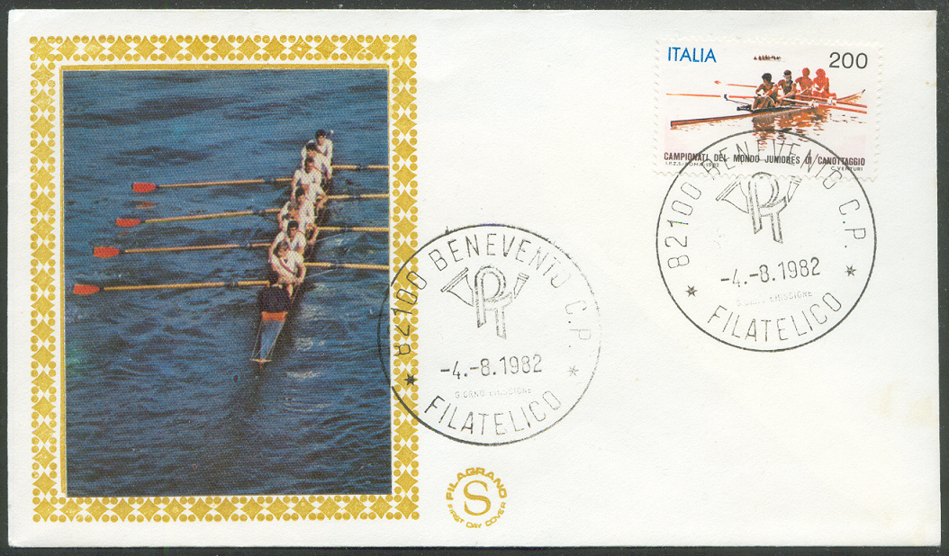 FDC ITA 1982 Aug. 4th JWRC Piediluco with PM Benevento and 8 illustration