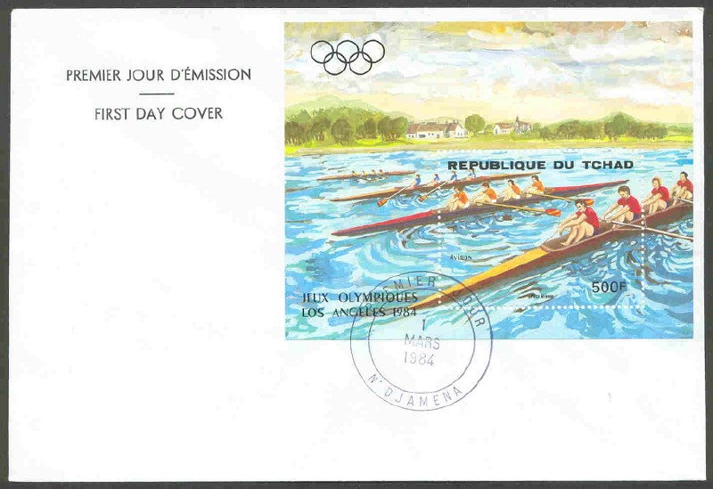 fdc cha 1984 march 1st og los angeles ss mi bl. 221