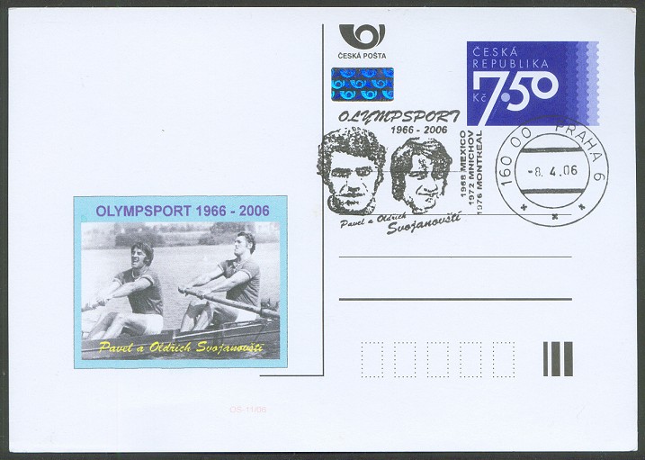 illustrated card cze 2006 with pm olympsport 1966 2006 pavel oldrich svojanovsti and photo of the brothers in a 2 