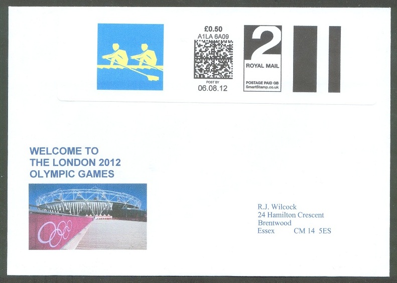 illustrated cover gbr 2012 og london with self adhesive pictogram postage label