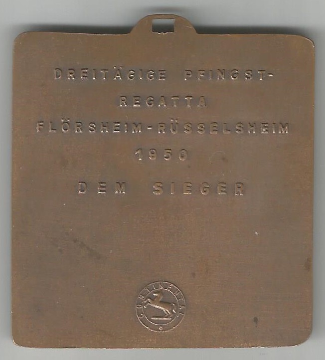Medal GER 1950 Regatta Floersheim Ruesselsheim reverse