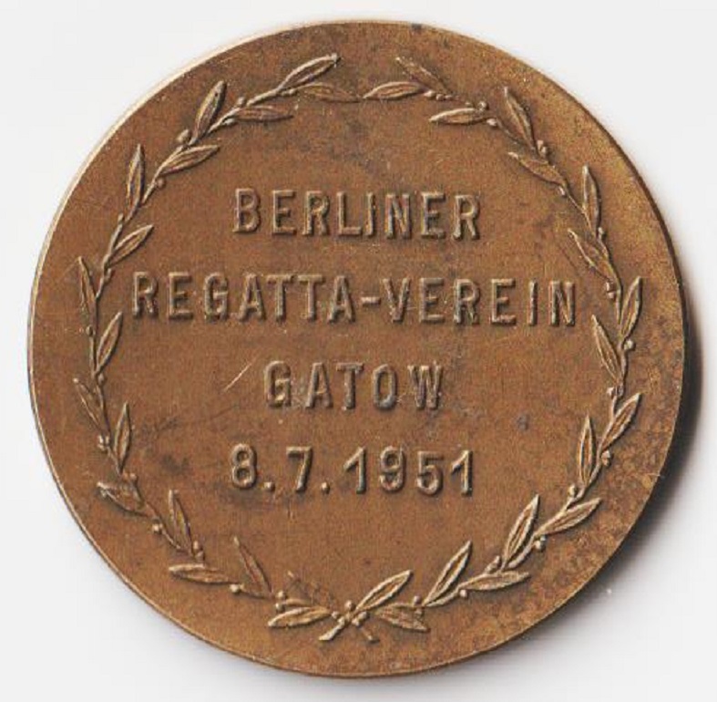 Medal GER 1951 Berlin Gatow Regatta reverse 