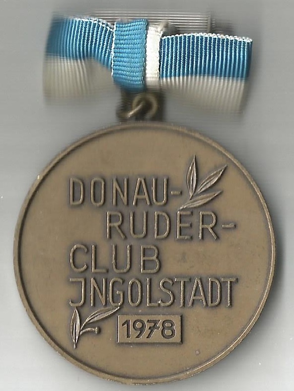 Medal GER 1978 Ingolstadt regatta organized by RC Donau reverse