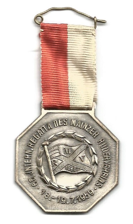 Medal GER Mainzer Regatta 1959 organized by Mainzer Ruderverein von 1878
