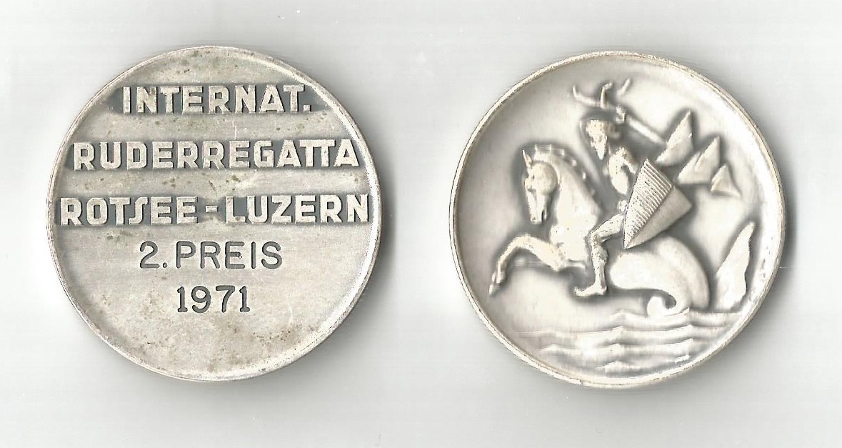 Medal SUI 1967 1969 1971 International regatta Lucerne second prize II