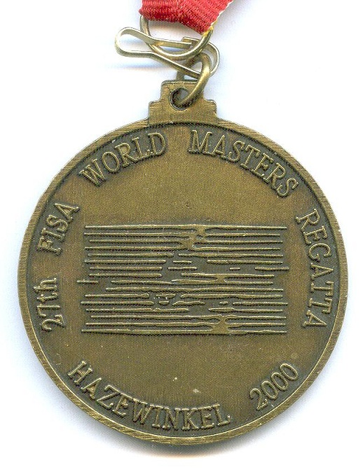 medal bel 2000 27th fisa masters regatta hazewinkel reverse