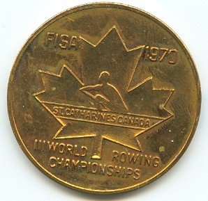 medal can 1970 wrc st. catherines maple leaf with pictogram front