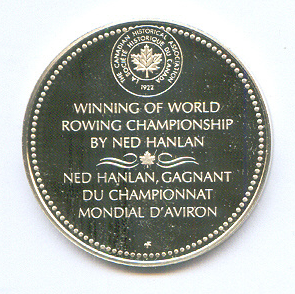 medal can ned hanlan professional world champion 1880 reverse 