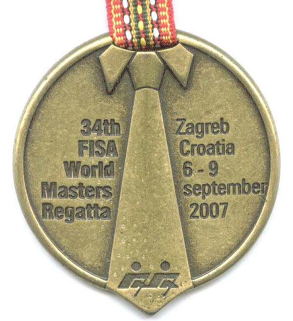 medal cro 2007 34th fisa masters regatta zagreb