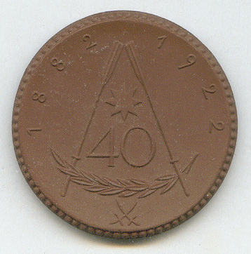 medal ger 1922 rc neptun meissen 40th anniversaery 1882 1922 reverse