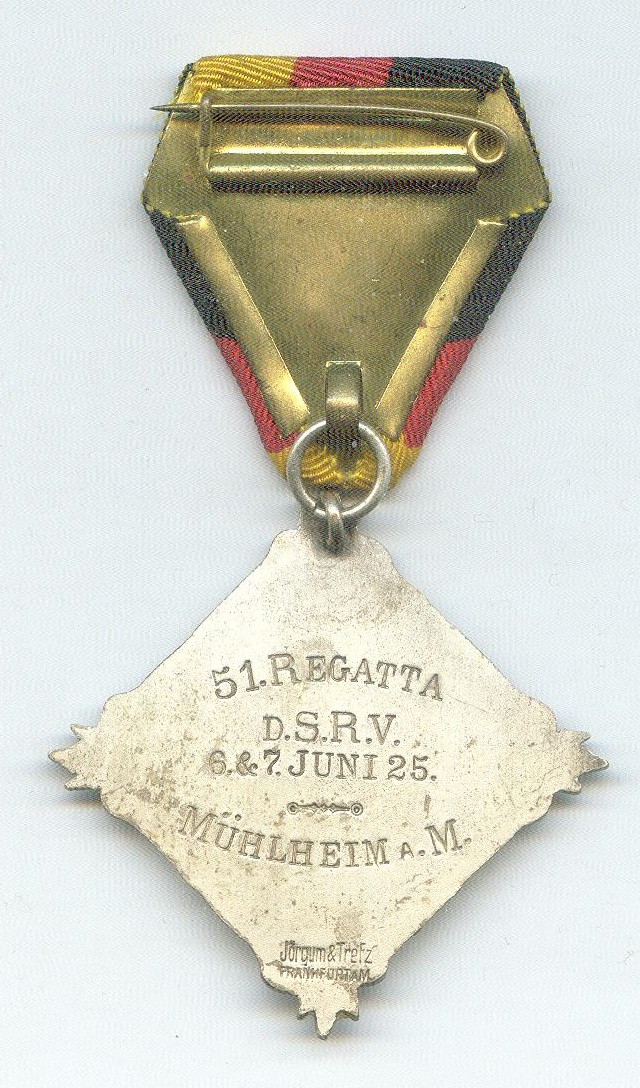 medal ger 1925 muelheim main river 51sr regatta reverse
