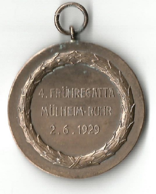 medal ger 1929 muelheim ruhr spring regatta reverse