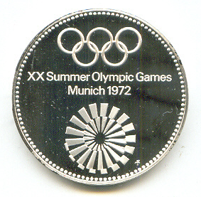 medal ger 1972 og munich silver 999 pp reverse 