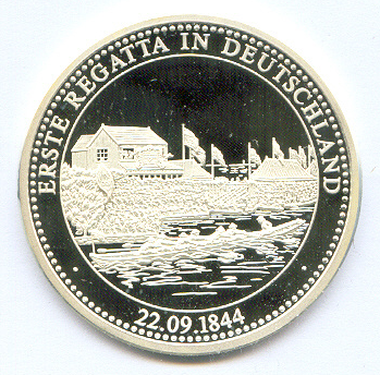 medal ger 1996 highlights of german history first regatta in germany at hamburg 1844 silver 999 pp 20 g