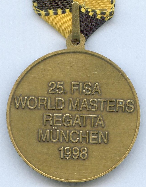 medal ger 1998 25th fisa world masters regatta munich reverse
