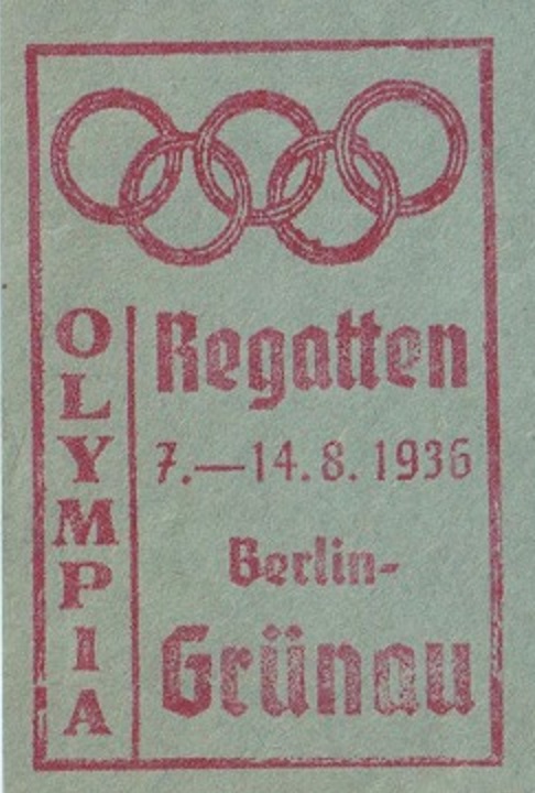 Cachet GER 1936 OG Berlin Olympia Regatten Berlin Gruenau 