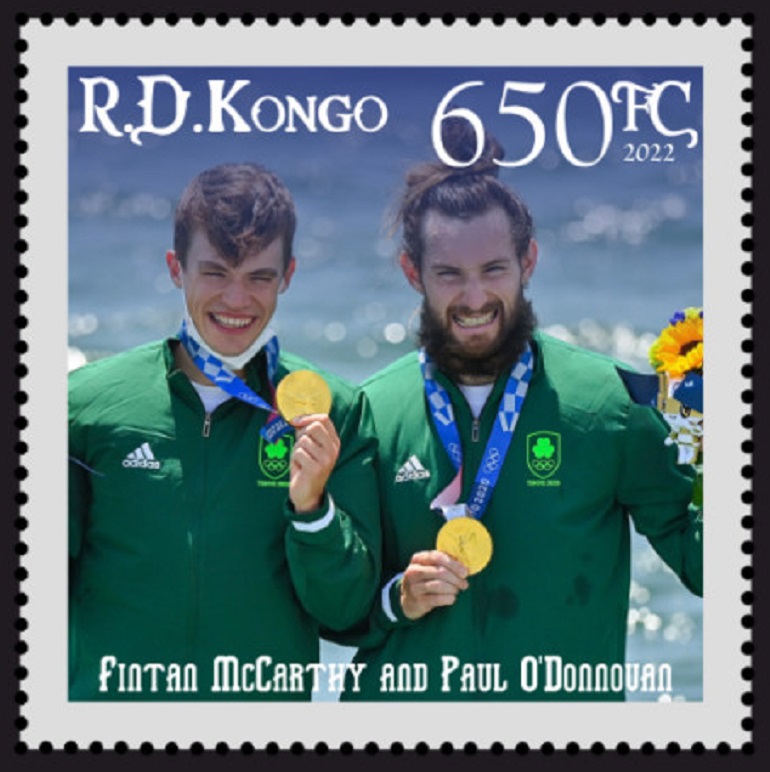 Stamp COD 2022 Fintan McCarthy Paul ODonnovan IRL LM2X gold medal winners OG Tokyo 2020