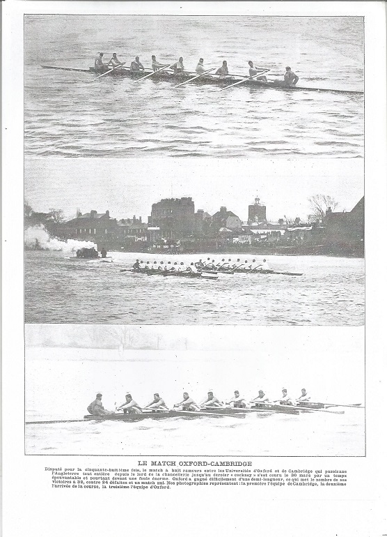 Print FRA 1901 Magazine Le Monde Illustré The 58th Boat Race 1901 April 1st