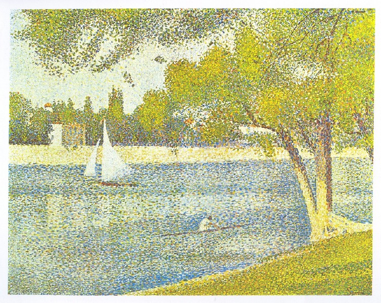 painting fra georges seurat the seine at the isle of grande jatte in the spring 1887 