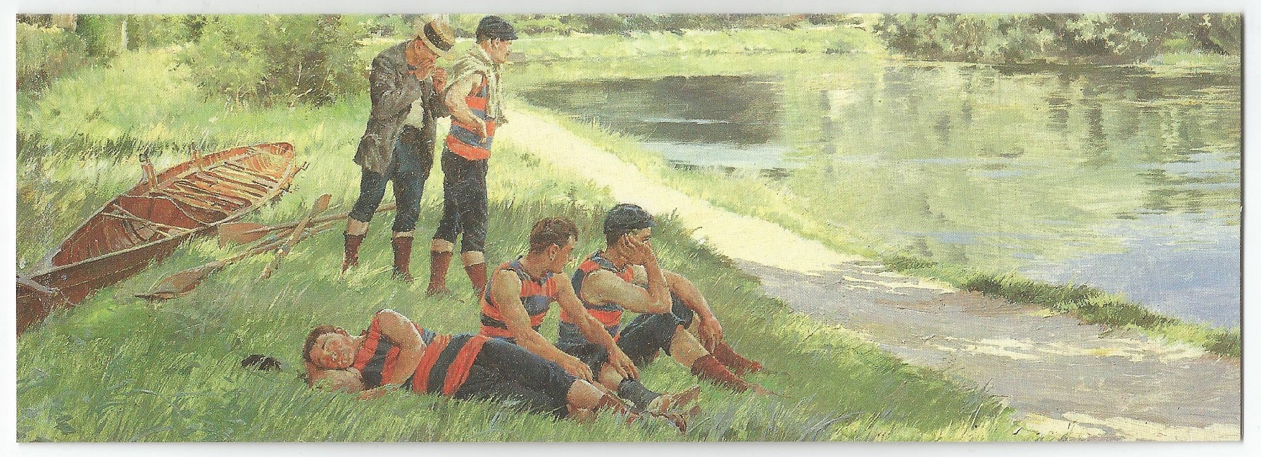 painting fra le repos de lequipe 1900 by ferdinand joseph gueldry 1858 1945