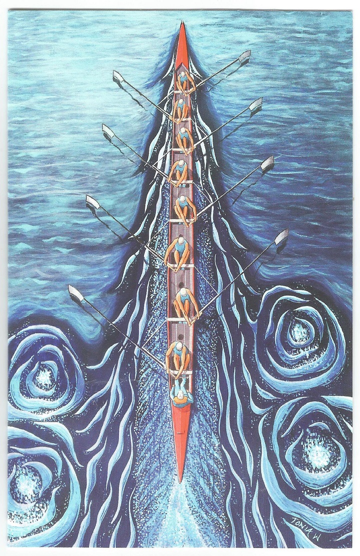 painting gbr tonia williams eight oars blue