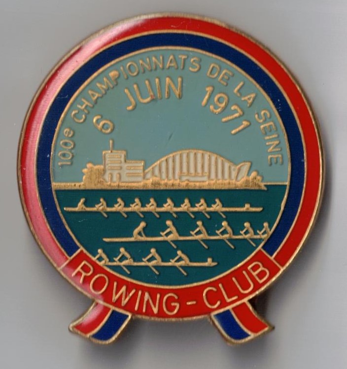 Pin FRA Championats de la Seine centenary 1971 organized by Rowing Club Paris