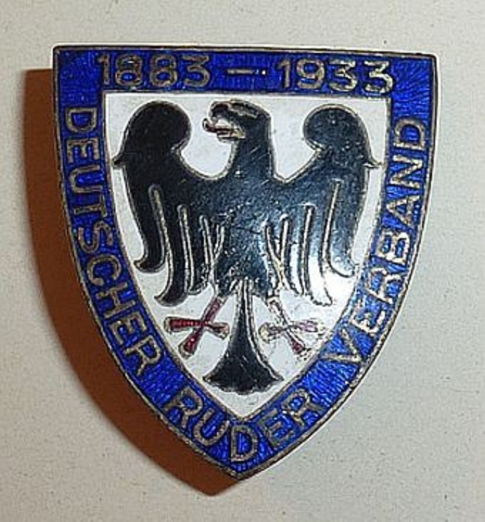 badge ger 1933 german rowing federation 50th anniversary
