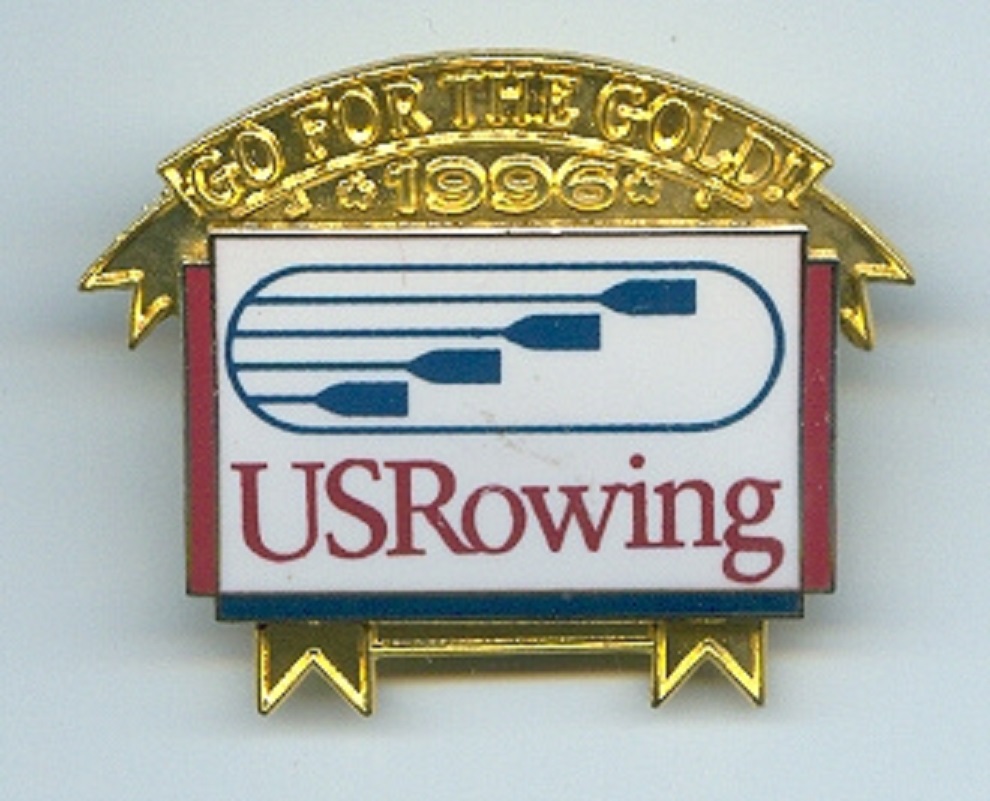 Pin USA 1996 US Rowing Go for the Gold US Federation logo No. 492 of 500