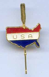 pin usa rowing federation shape of usa map with vertical oar