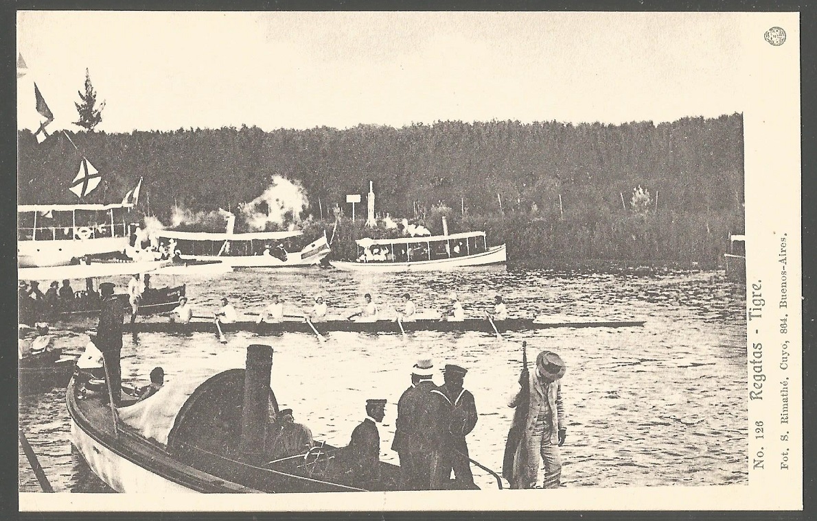 PC ARG regatta on the Tigre river undivided back pre 1905