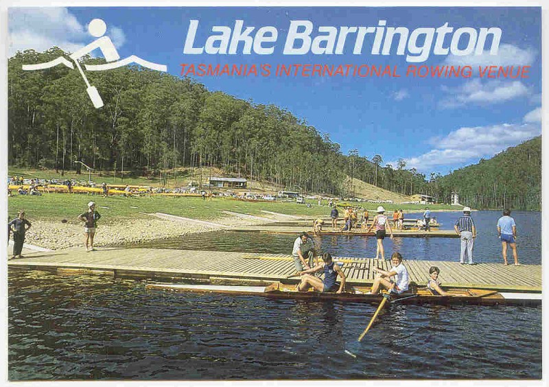 pc aus lake barrington tasmania s international rowing venue photo of pontoons with boats 