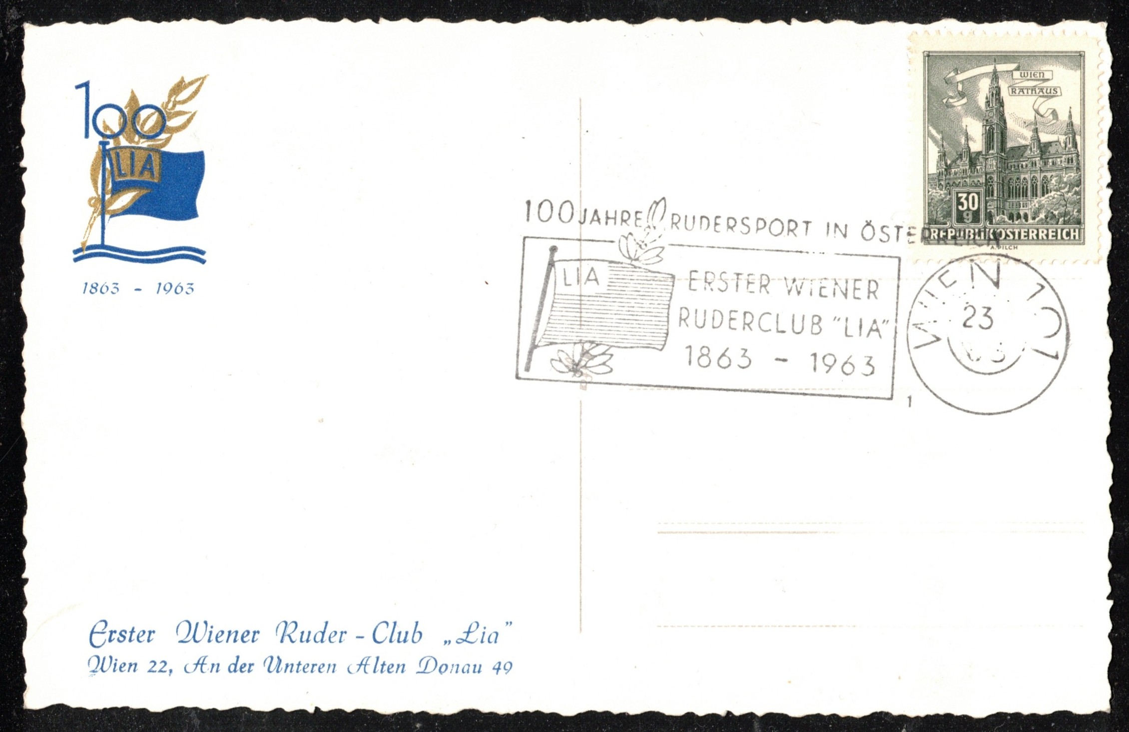PC AUT 1963 Vienna Erster RC LIA reverse III