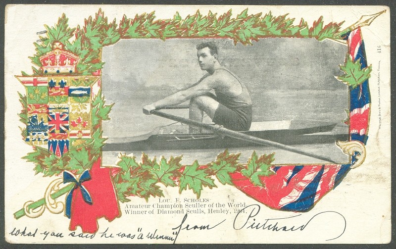 pc can 1904 lou. f. scholes amateur champion sculler of the world and winner of diamond sculls henley 1904