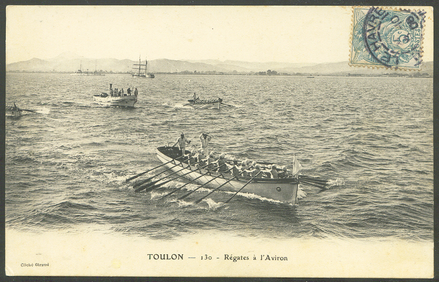 PC FRA Toulon PU 1908 Régates à lAviron Cutter race