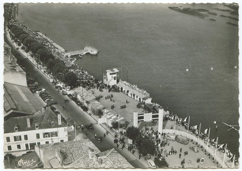 pc fra 1951 erc macon aerial view of finish area with spectators 