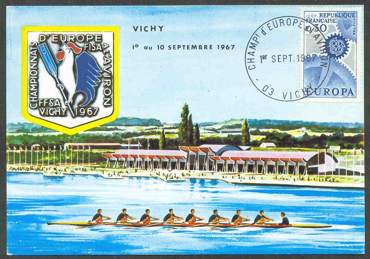 pc fra 1967 erc vichy depicting 8 with special pm