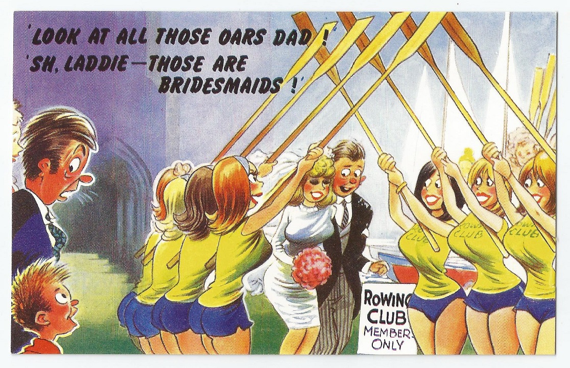 PC GBR BAMFORTH CO. Comic Series No. 2460 Oars and Bridesmaids