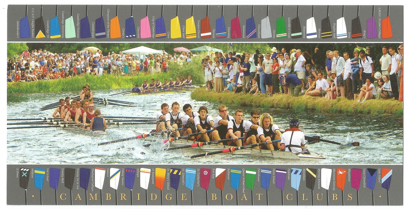 PC GBR The May Bumps the rowing blades of the Cambridge boat clubs