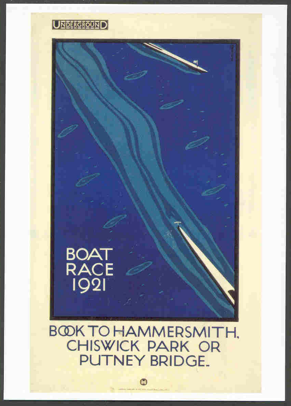 pc gbr 1921 boat race reprint of underground poster