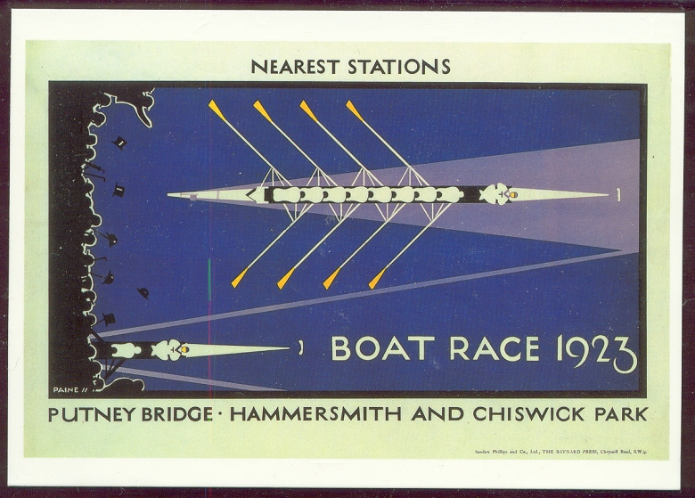 pc gbr 1923 boat race reprint of underground poster