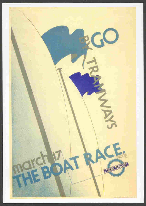 pc gbr 1934 boat race reprint of underground poster