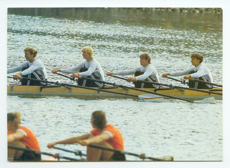 pc gdr 1988 photo of j. sorgers b. schramm c. mund k. foerster gold medal winners at the og seoul 1988 in the w4x 