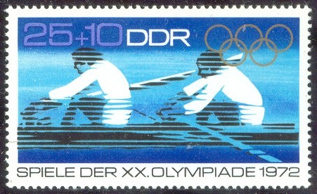 stamp gdr 1972 may 16th og munich mi 1756 j. lucke h. j. bothe gdr gold medal winners at og mexico m2 