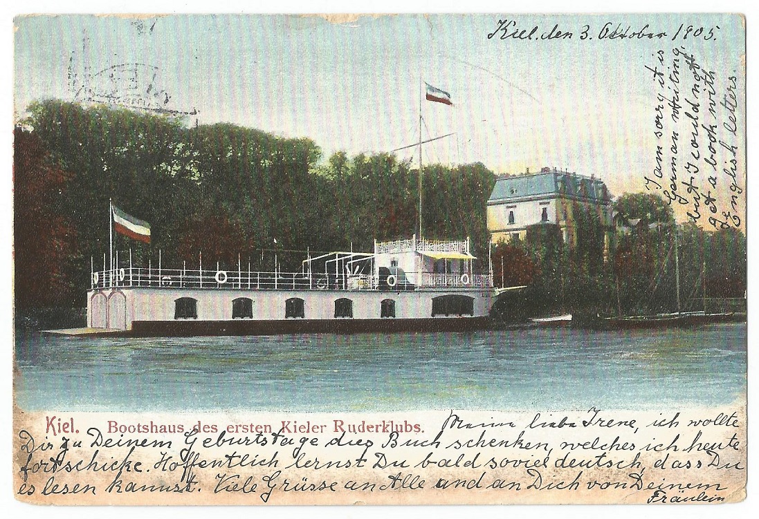 PC GER Kiel boathouse of Erster Kieler RC founded 1862