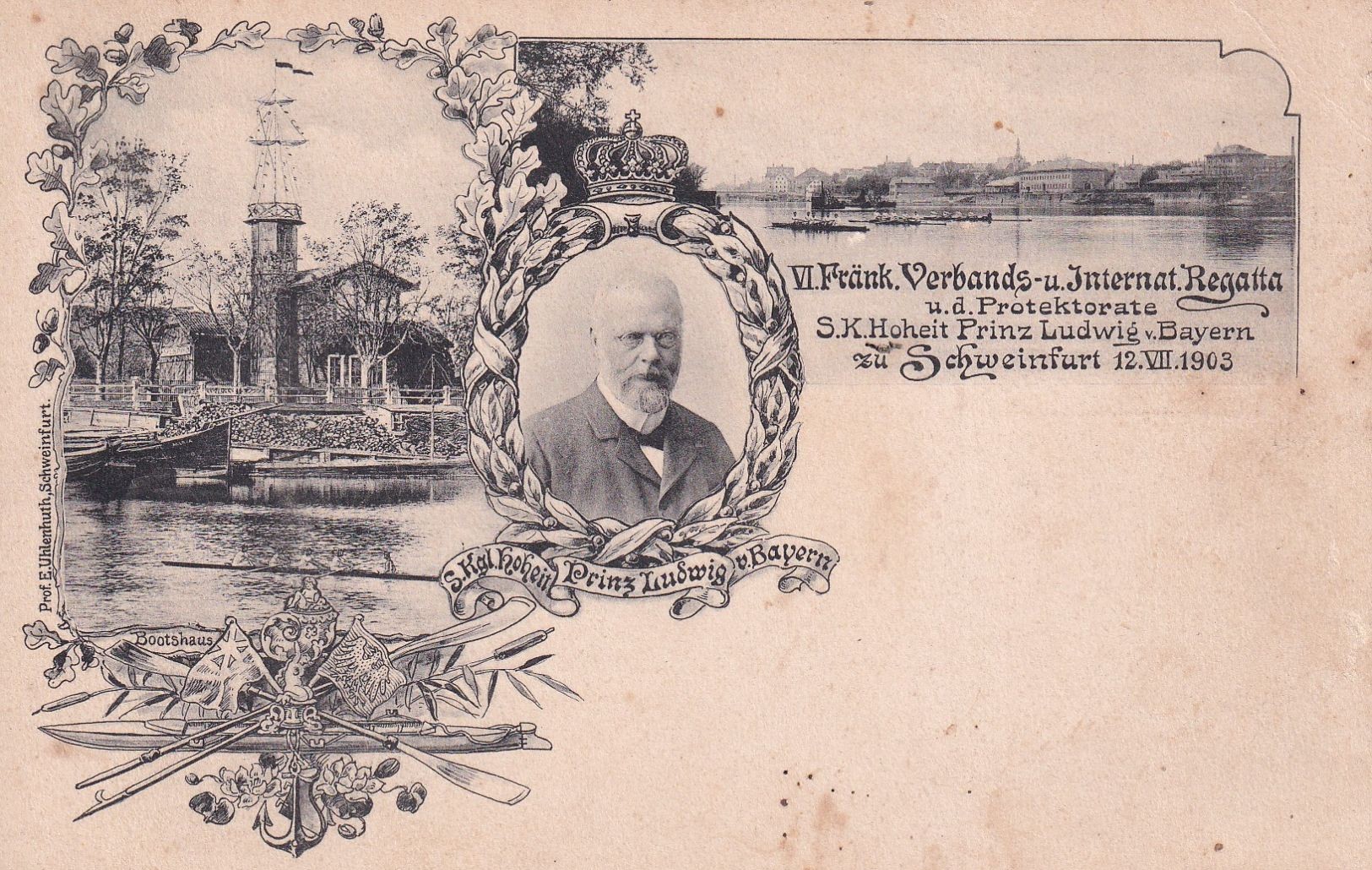 PC GER Schweinfurt VI . Fraenkische Verbands und Internationale Regatta 1903