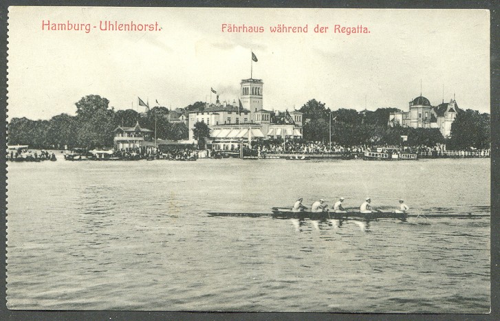 pc ger hamburg uhlenhorster faehrhaus during regatta photo of 4 with building in background 