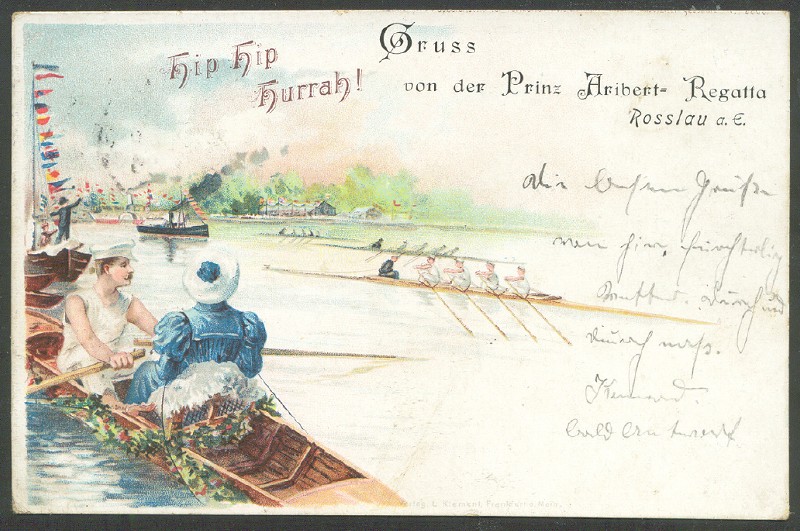 pc ger rosslau gruss von der prinz aribert regatta pu 1898