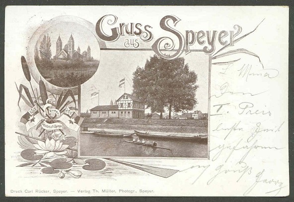 pc ger speyer rg von 1883 boathouse with 4 in foreground 1900