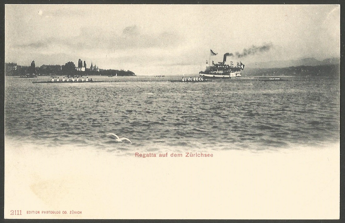 PC SUI regatta on Zuerich lake II undived back pre 1905