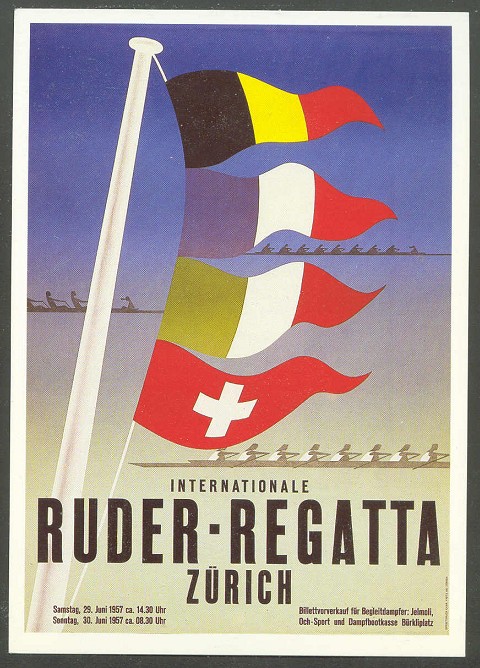 pc sui 1986 reprint of poster sui 1957 international regatta zuerich